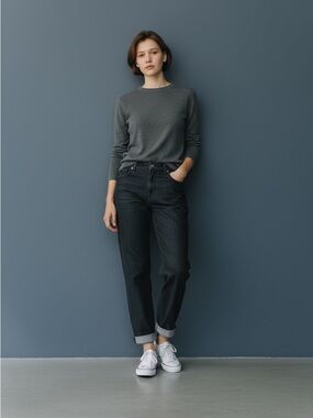 LOFT Dark Blue Straight Leg Mid Rise Women’s Jeans